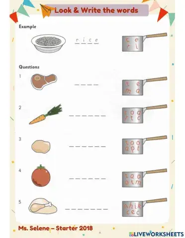 Starters 2018 - Test 1.3 - Reading & Writing - Part 3
