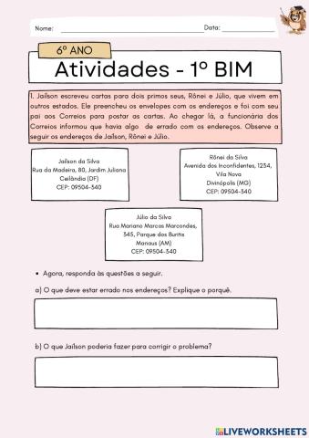 6º Ano - Capítulo 01