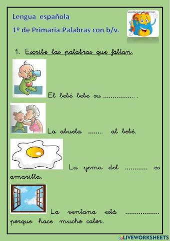 Palabras con b-v