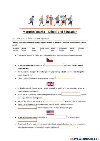 Maturitní otázka School and Education