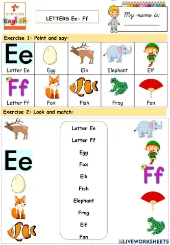 Ready5A- Letters Ee and Ff