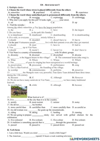 E8 - first term revision 5