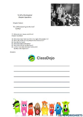 To Kill a Mockingbird chapter 16