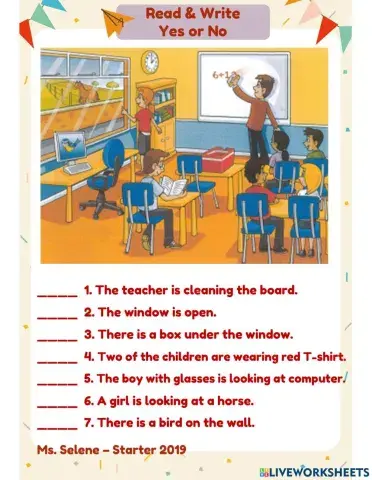 Starters 2019 - Test 3 - Reading & Writing - Part 2