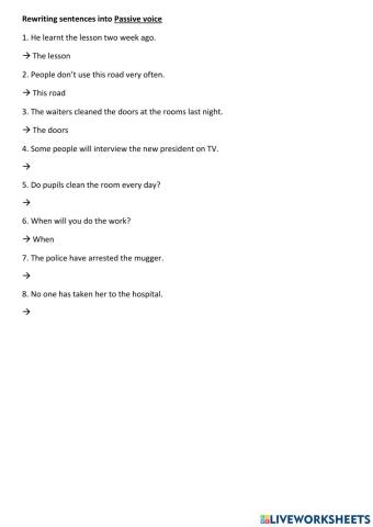 TA7-Passive voice rewriting