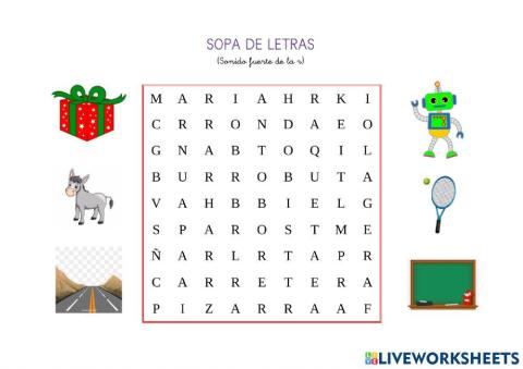 SOPA de LETRAS