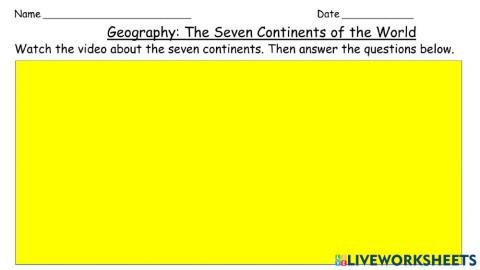 Seven Continents of the World 