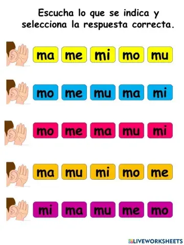 Escucho la silaba con m