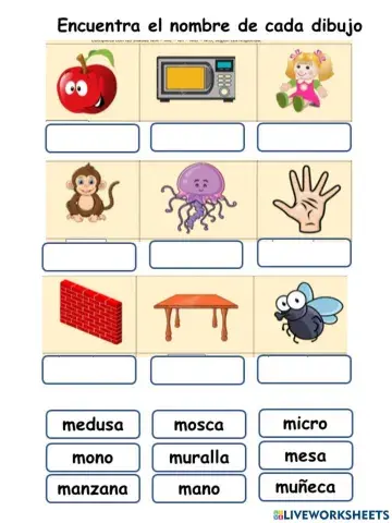 Identifico palabras con m