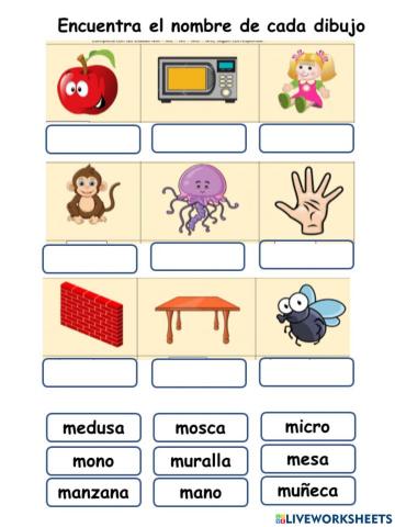 Identifico palabras con m