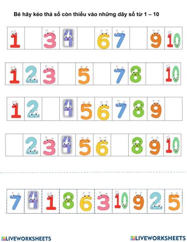 Điền số còn thiếu