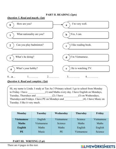 Grade 4 worksheet