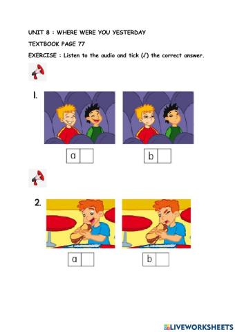 Year 3 : where were you yesterday