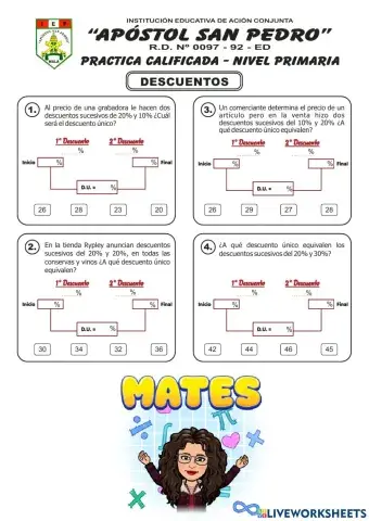 Descuentos y aumentos