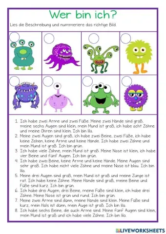 Das Monster beschreiben