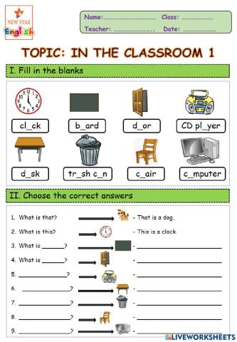 In the classroom - lesson 2