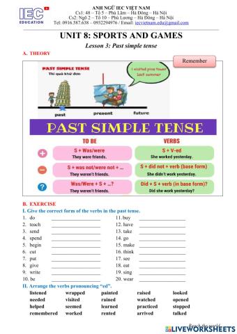 Unit 8 : Grade 6 : Sports And Games