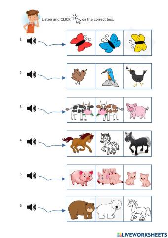 ANIMALS listen and choose