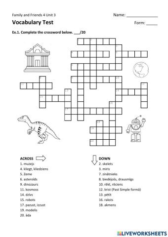FF4 Unit3 VOCABULARY Test