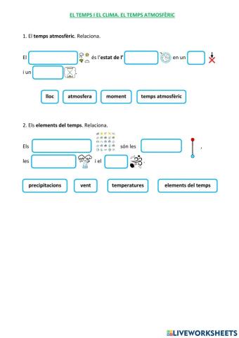 El temps i el clima. El temps atmosfèric 1