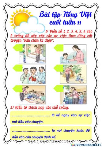 Bài tập Tiếng Việt 4 - cuối tuần 11