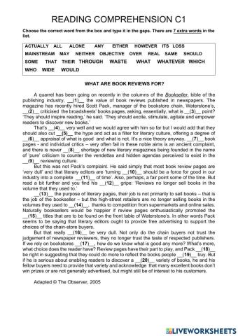 What are book reviews for?