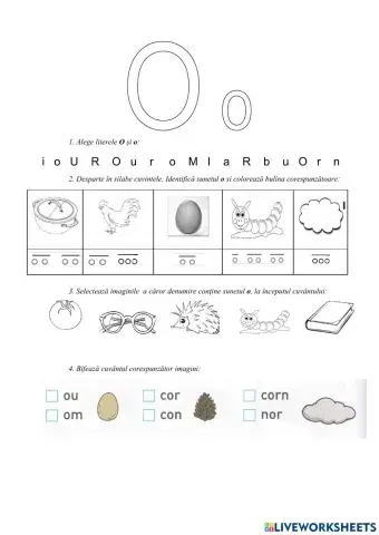 Sunetul si litera o-O