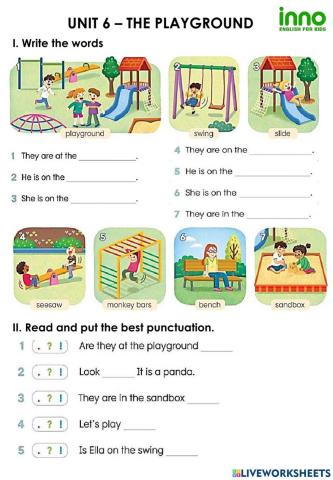 Pre kids - Unit 6 - The playground