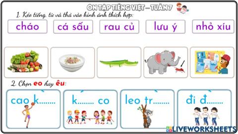 Phiếu ôn tập Tiếng Việt tuần 7
