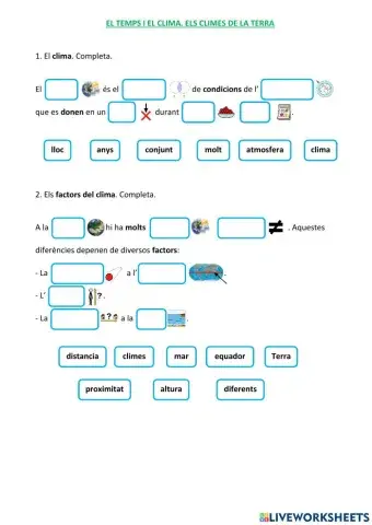 El temps i el clima. Els climes de la Terra 2