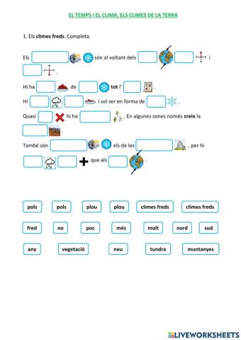 El temps i el clima. Els climes de la Terra 10