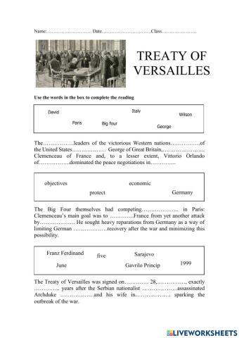 Treaty of Versailles