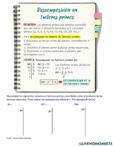 Descomposición en factores primos