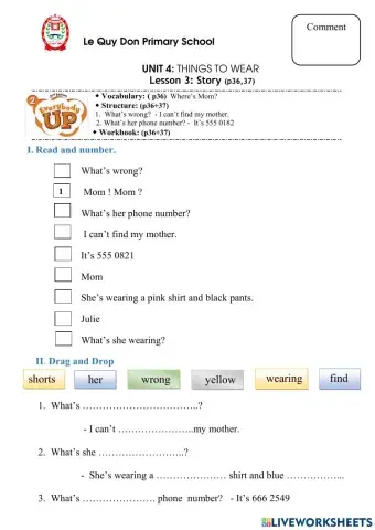 Unit 4 Lesson 3- Story