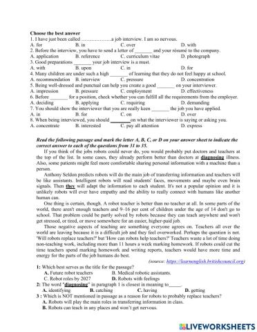 Reading grade 12 unit 6