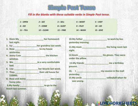 Simple past tense