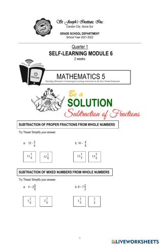 Math 5 Worksheet
