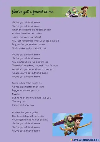 You've got a friend in me