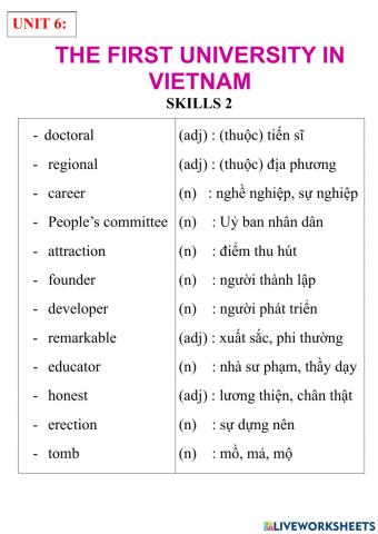 English 7- unit 6- skills 2