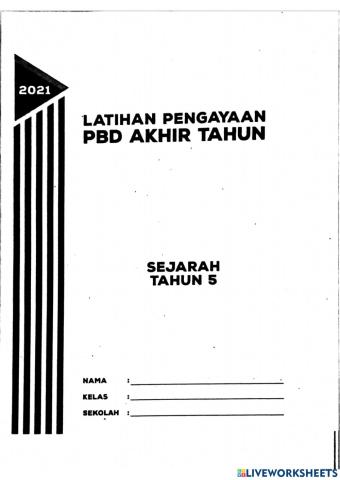 Latihan pbd sejarah tahun 5