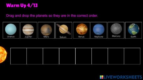 Identifying correct order of the Planets in Solar System