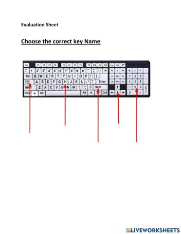 Key of keyboard