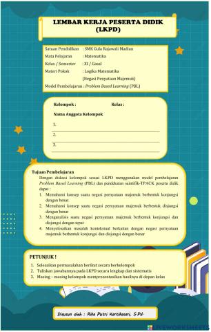 LKPD Negasi Pernyataan Majemuk