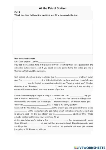 At the petrol station