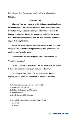 Reading Comprehension