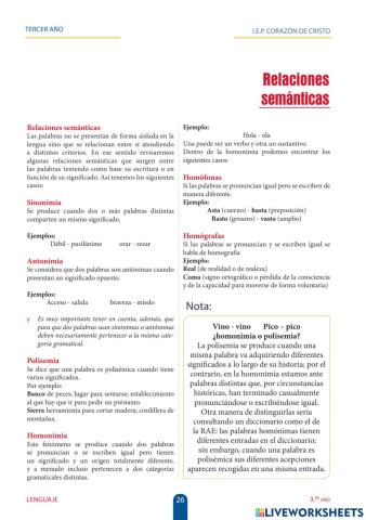 Relaciones semánticas