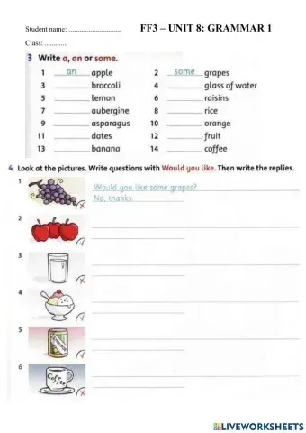 FF3 - Unit 8: Grammar 2