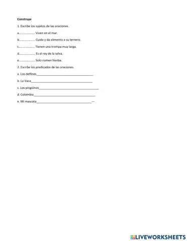 Partes de la oración