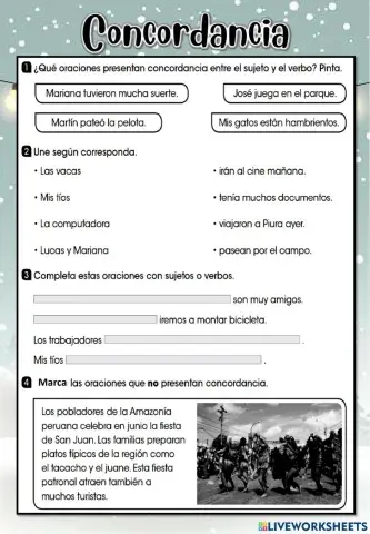 Concordancia entre sujeto y predicado
