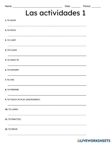 Las actividadeds 1